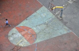 School basketball ground, Thessaloniki, Greece, November 2015